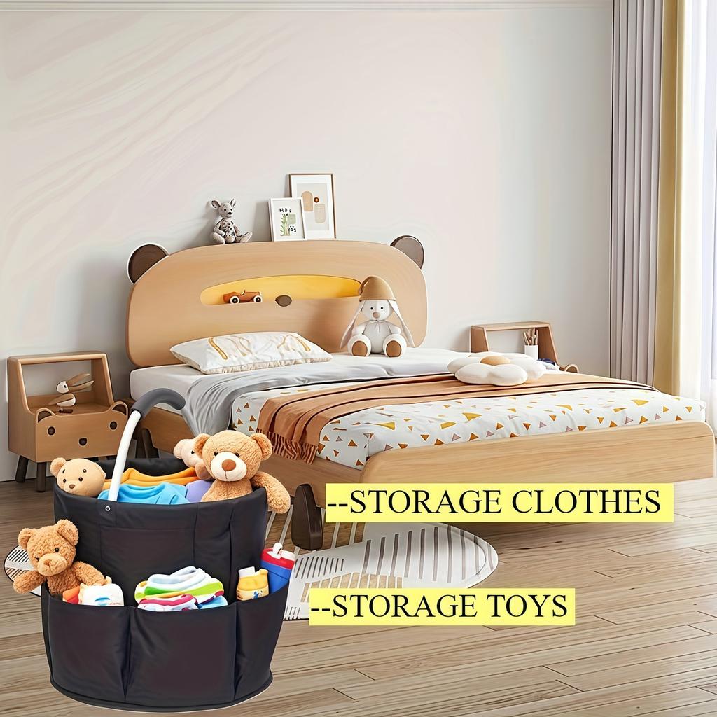 Large 17L Storage Organiser Bag Picnic Tote with Handle Outdoor Cleaning Caddy Foldable Tool Bag for Home Cleaning Supplies