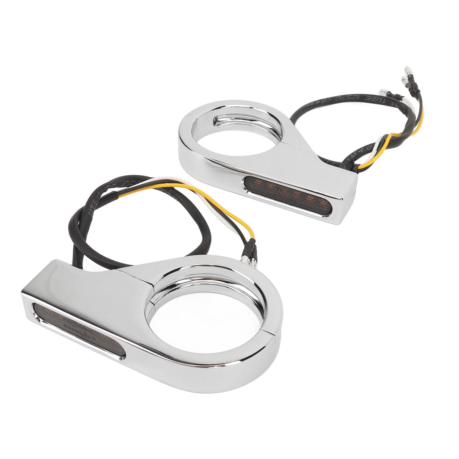 

Front Fork LED Turn Signal Light High Brightness Stability Fork Clamp Indicators Lights for 41MM Fork