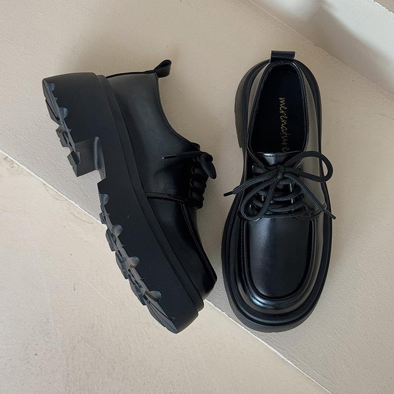 Platform small leather shoes genuine leather women's shoes spring and summer new Mary Jane single shoes