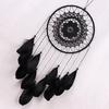 Dream Catcher White Feather Wind Chimes Wall Hanging Handmade Beads Romantic Art Crafts for Party Home Office Hanging Decoration