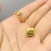 Ins Chocolate Cube AB Chain Titanium Steel Necklace Pendant Chain Plated 18K Gold Net Red Necklace
