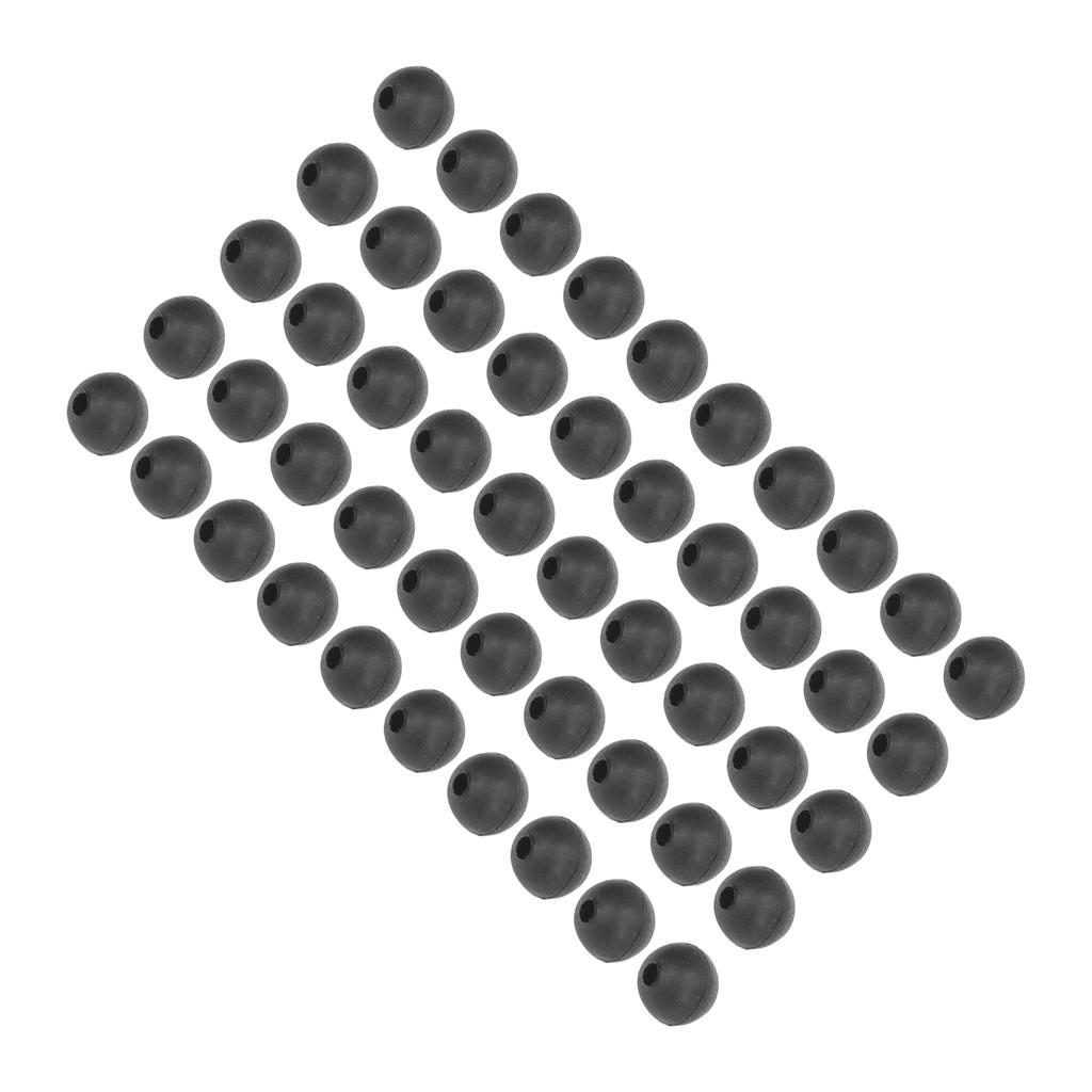 50pcs Carp Fishing Beads Diameter 6mm Soft Carp Fishing Rig Beads Carp Fishing AccessoriesBlack