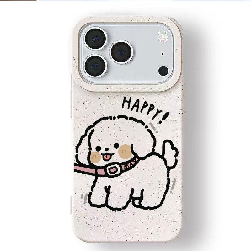 Happy Puppy iPhone Case for 16 Pro Max, 15 Pro, 14, and 13 - Cute and Unique Design