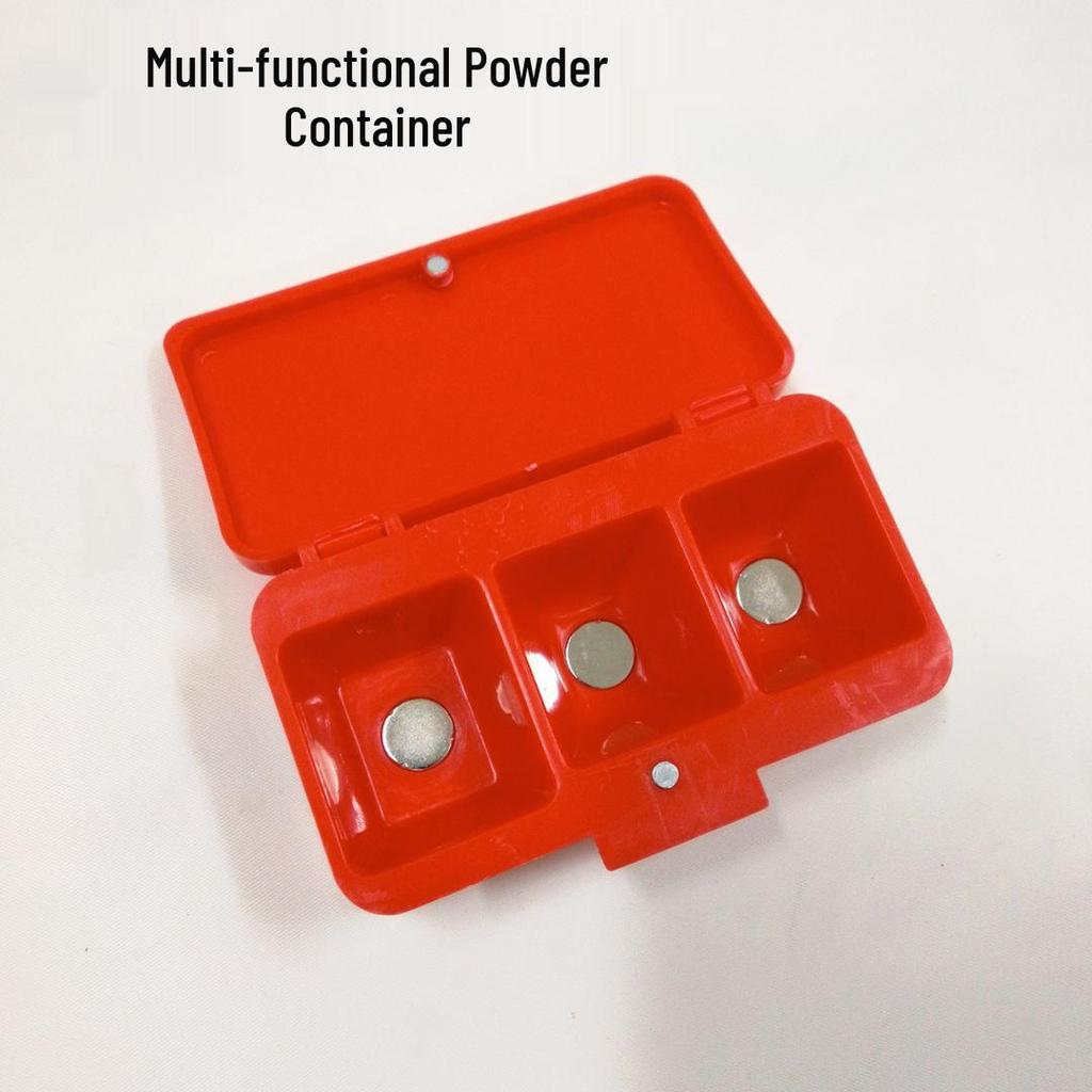 Compact Magnetic Powder Bait Box with Ground Stake for Fishing