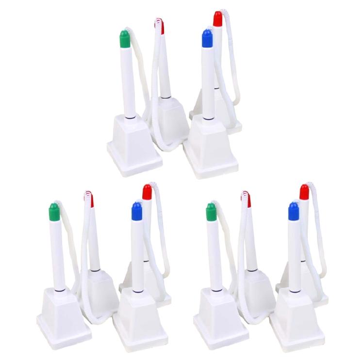 

12 Pieces Reception Service Desk Pen Neutral Pen Counter Service Pen with Base 1