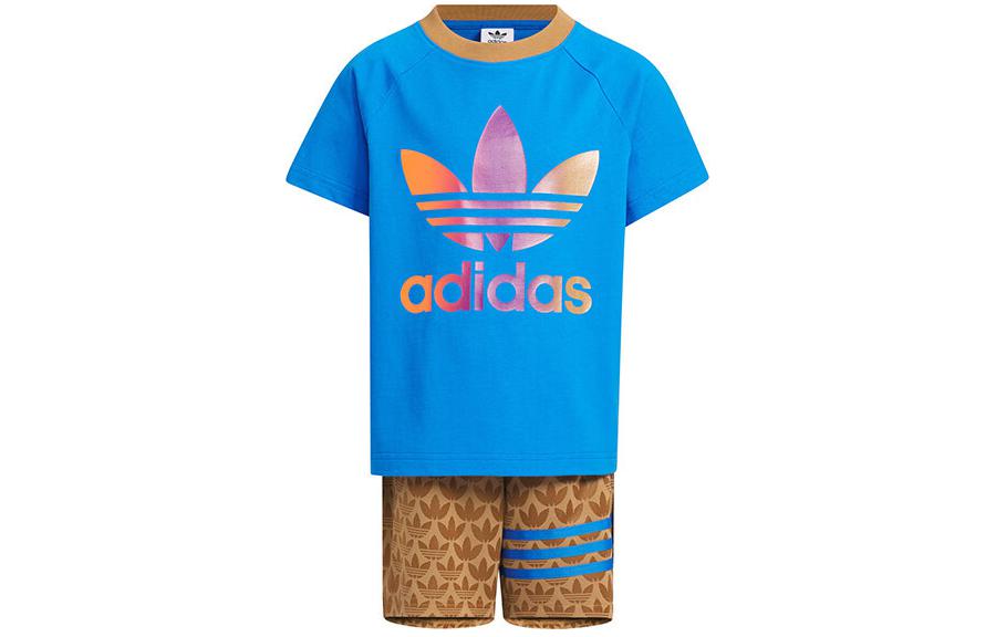 Adidas Originals Casual Sportswear Bird Feather Blue Kids JI9843 128