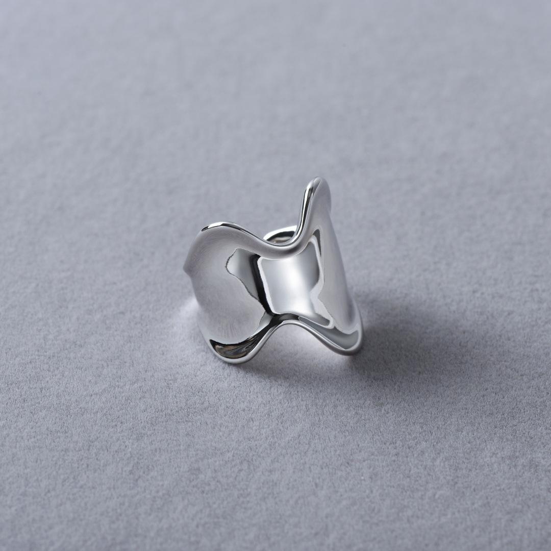 Personalized Glossy Minimalist Irregular Bump Ring Fashion Niche Unique Design Cold Wind Ring
