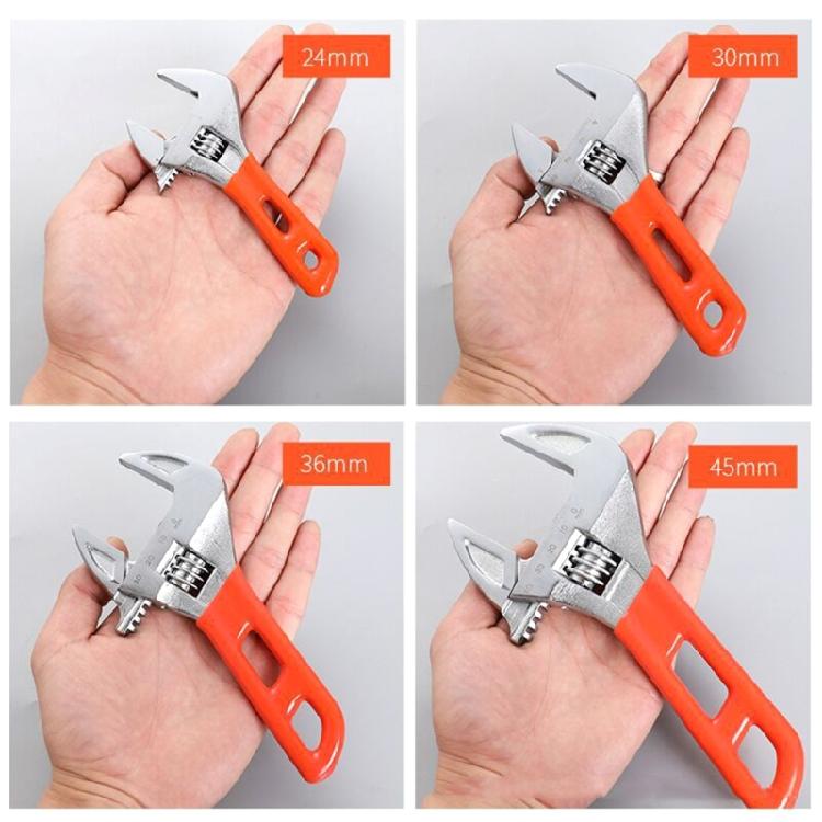 Strong Adjustable Spanner Device 30mm Jaw Capacity Slip Resistant Grip For Bathroom Household Repairs Kitchen Pipe Fixes