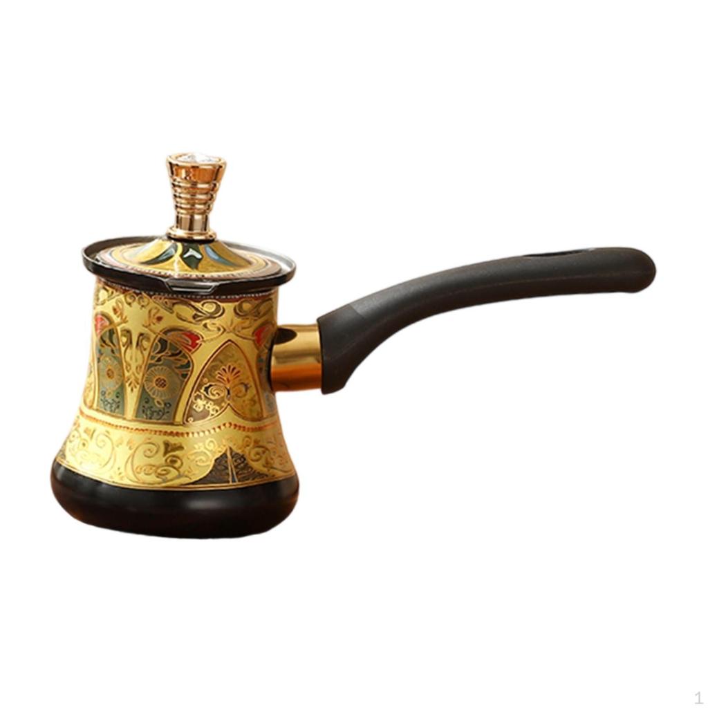 Kaffeekanne Butter Milchwärmer Kanne Ausgießer gegen Überlaufen Leicht zu reinigen Geschenk Teekanne Schokolade schmelzen