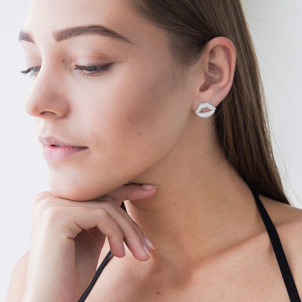 

Срібні сережки з фіанітами Oniks срібний