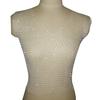 Diamond Mesh Tank Top Women Hollow Out Elastic  Rhinestone Crop Tops
