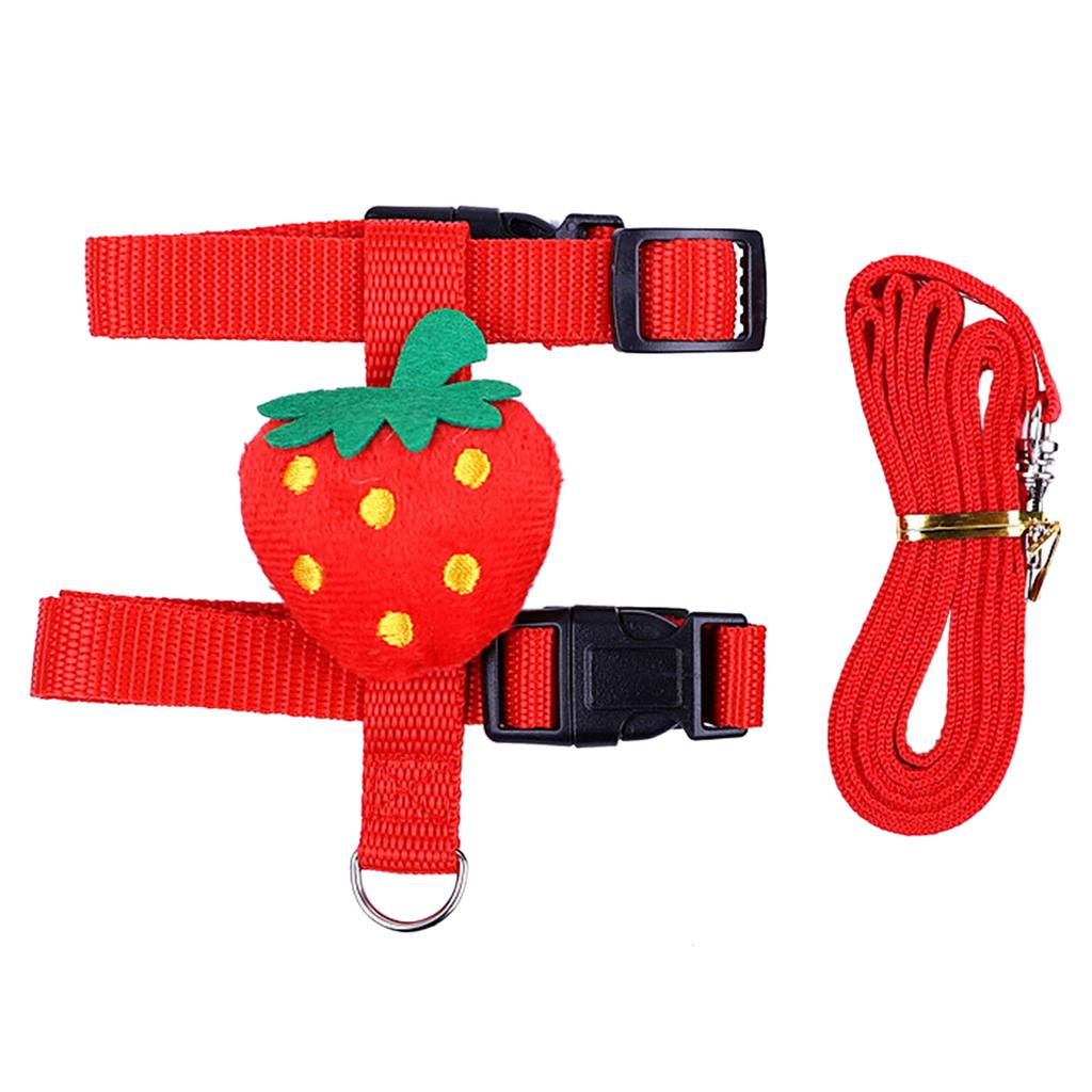 Rabbit Harnesses Small Animal Harness and Leash Set No Escape Adjustable Cute Costume for Hamster Bunny Guinea Pig