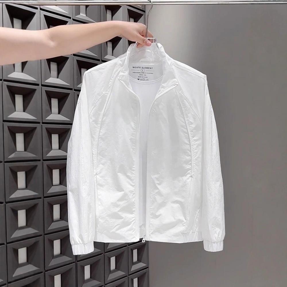 Stand-up Collar Jacket Men's Spring and Autumn Thin Simple Casual Trendy Brand Fashion High-end Coat