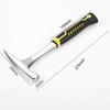 High Carbon Steel Geological Hammer Non-Slip Rubber Handle Outdoor Exploration Rock Pick Hammer Heavy Duty Brushed Finish