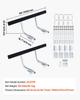 Boat Trailer Guides, 425 mm/475 mm Height Adjustable Trailers Guide, 2PCS Thickened Steel Trailer Guide-Ons with Thick Support Pads, Fits L-Beam, Box