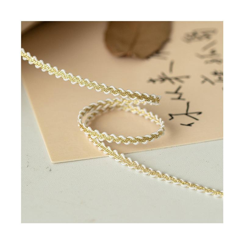 0.4/0 Gold And Silver Bulletless Small Fragrant Wind, Exquisite Keel Snake Belly Rope Clothing Decorative Belt