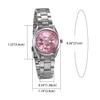 JewelryWe Stylish Waterproof Analog Watch with Stainless Steel Popular Pink Women's Strap, Brand,