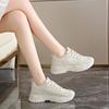 New Spring 2025 Fashionable Thick-soled Height-increasing Casual Single-shoe Mesh Lightweight Running Women's Shoes