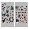 Glass Stickers Halloween Electrostatic Stickers Skull Demon Blood Handprints Bats Scary Window Pattern Cling Clings Spooky for Doors Mirrors