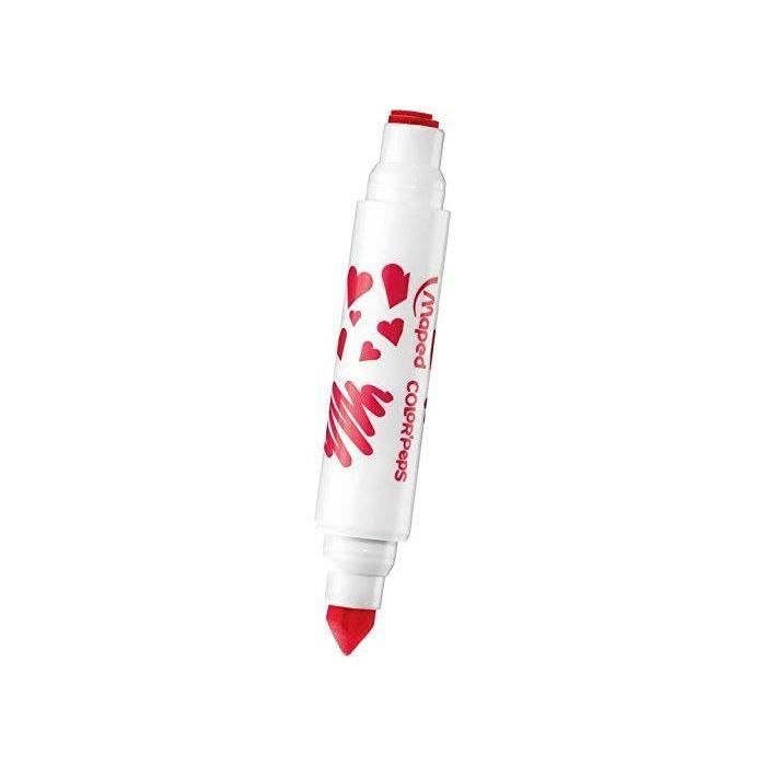 Maped - Feutres Duo Stamp Color'Peps - 8 Feutres Tampons - 1 Pointe Tampon + 1 Pointe Feutre - Conforme à la Réglementation des