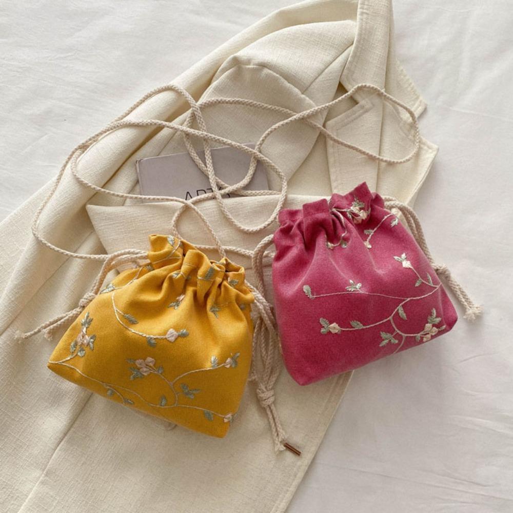 Breathable Crossbody Drawstring Bag Hanfu Accessories Cloth Pouch  Women