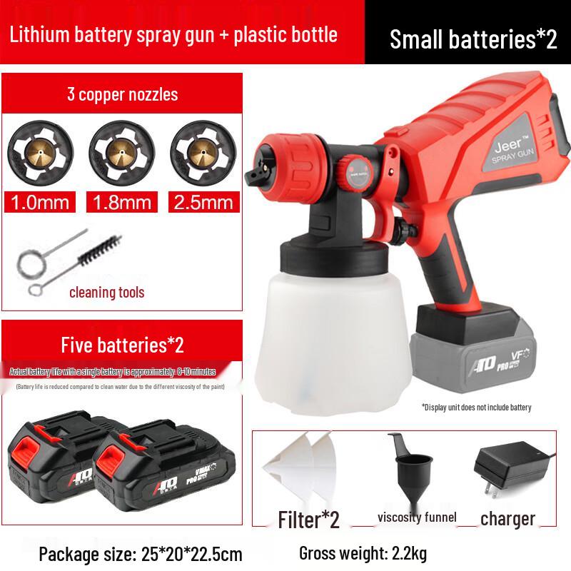 Kalei JEER Cordless Electric Paint Sprayer Gun CN Plug (adapter Included)