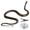 47.2 Inch Realistic Snake Prank Toy with String Clip Realistic Fake Snake Toy Soft Plastic Snake Figure Halloween Prank Props