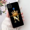 Clear Casing For Redmi 9C NFC Cover Redmi 9C Case Transparent Fashion Luxury A-Z Letters Crown Soft TPU Phone Case
