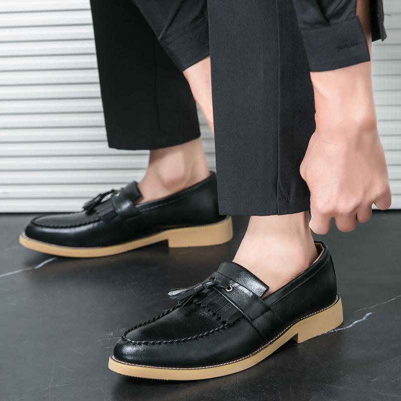 Fashion Successful People's Leather Shoes Classic British Gentleman Style Outdoor Leisure Party 38-47 Plus Size Luxury Loafers Tassel