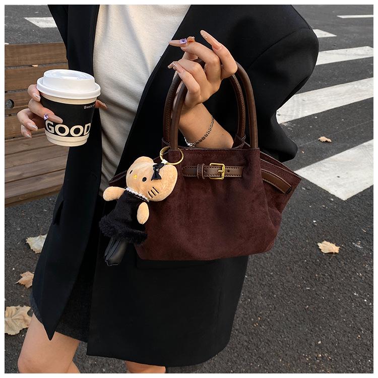 Retro Frosted Women's Crossbody Bag - 2025 Autumn/Winter Edition: Color Block Handbag, Versatile and High-End