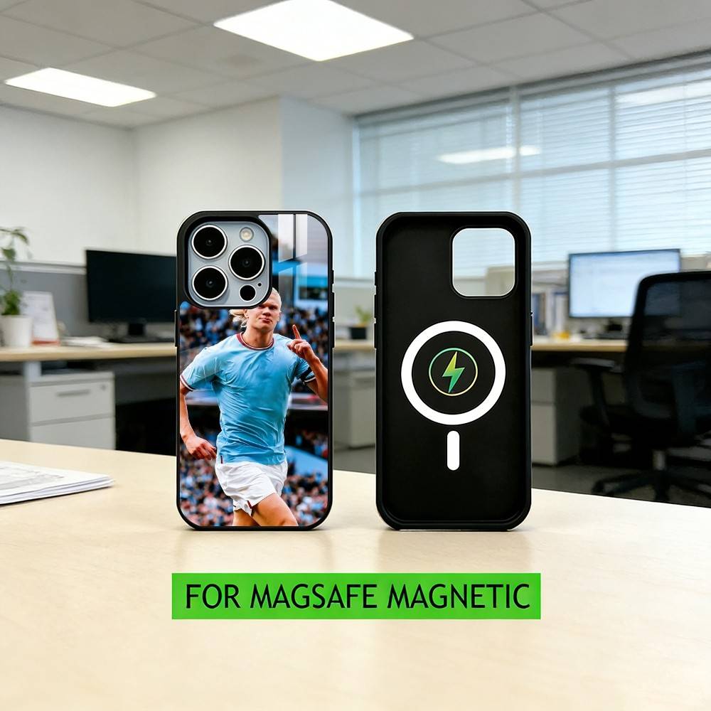 Erling Haaland Phone Case For iPhone17,16,15,14,13,12,11 Plus,Pro Magnetic with Magsafe Wireless Charging
