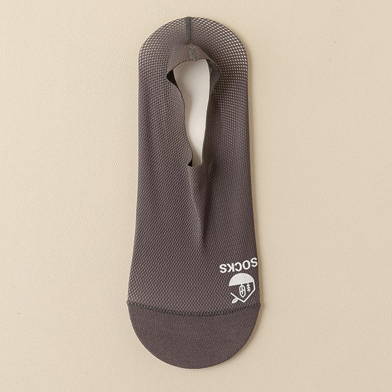 Sommer Mesh Atmungsaktive Low Cut Socken Herren Silikon Rutschfeste Unsichtbare No Show Socken Lässige Einfarbig Eis Seide Socke