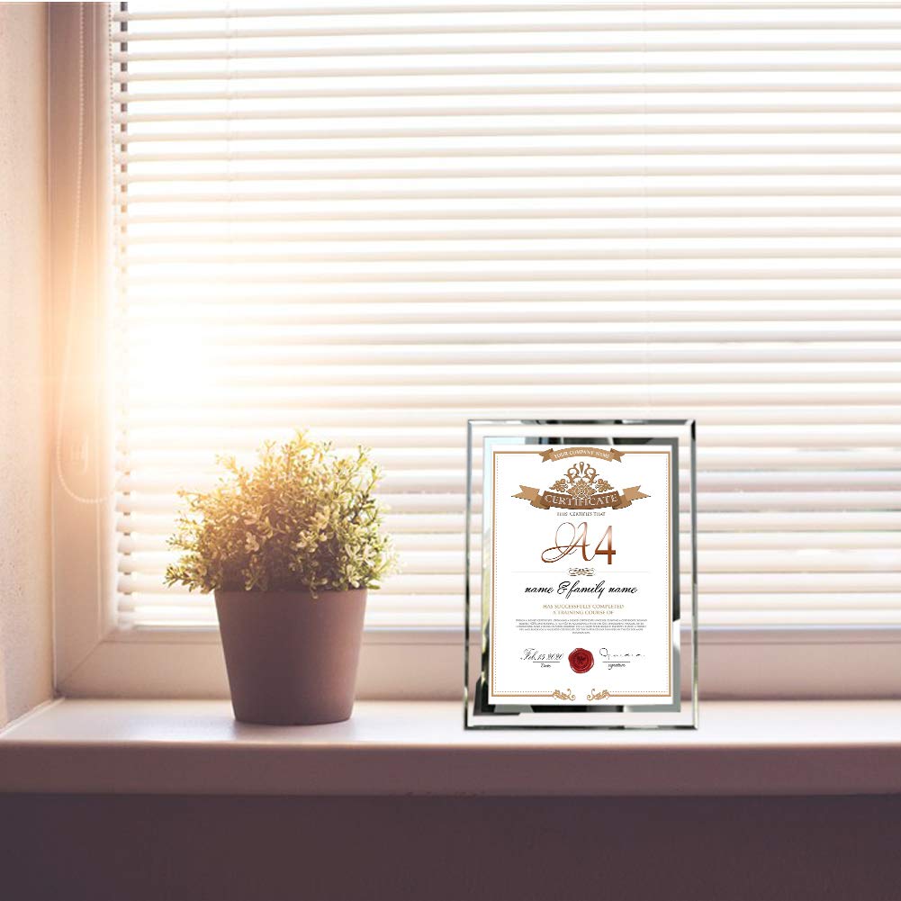 PARIS LOVER Photo Stand A4 Photo Frame Glass Poster Frame Stylish Award Frame Celebration Gift