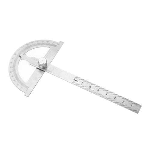 Stainless Steel Protractor Ruler, Angle Finder, Goniometer Ruler, Measures Angle Up To 180 Degrees, Accurate In Millimeters (80x120mm)