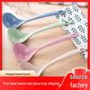 Wheat Straw Long Handle Soup Ladle - Large, Thickened Plastic Porridge Spoon for Kitchen Use