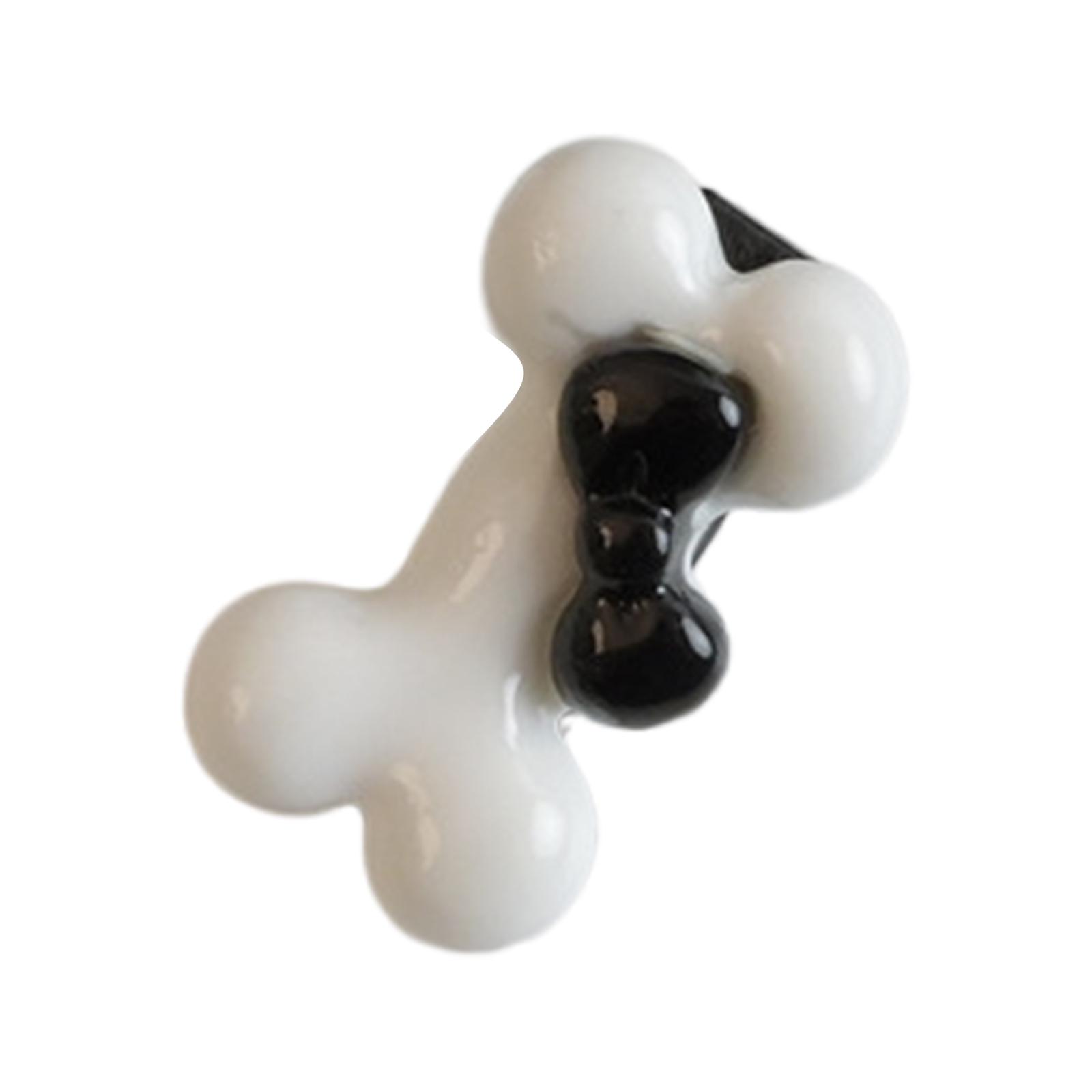 

Мини заколка-бантик в виде косточки для волос для девочек-подростков, смоляные заколки для волос, заколка-уточка, милая заколка для волос, заколки для боковых прядей белый