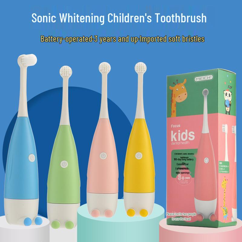 Popular Kids' Electric Toothbrush with Soft Bristles - Cartoon Design