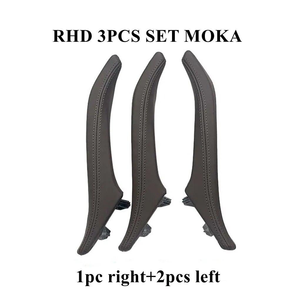 LHD RHD Car Inside Pull Handle With Leather Cover Full Set Assembly For BMW 5 Series F10 F11 F18 520i 523i 525i 528i
