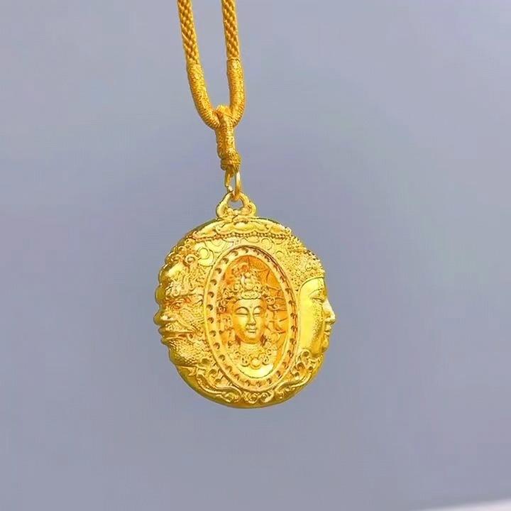 

Men s Gold Bold Pendant | Pure Gold Wolf Tooth, Frosted Texture, Paired with Rugged Gold Chain, Wild Charm for Men