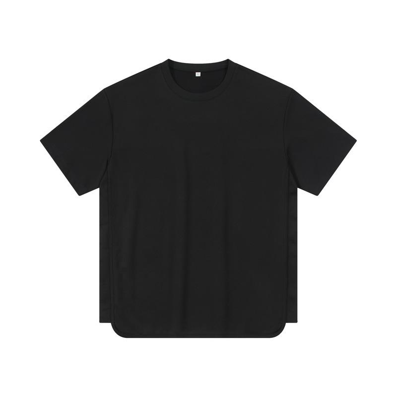 Pure Cotton Short-Sleeved T-Shirt Men's Round Neck Summer Solid Color Trendy Wide Loose Cotton Half-Sleeve Bottoming Shirt