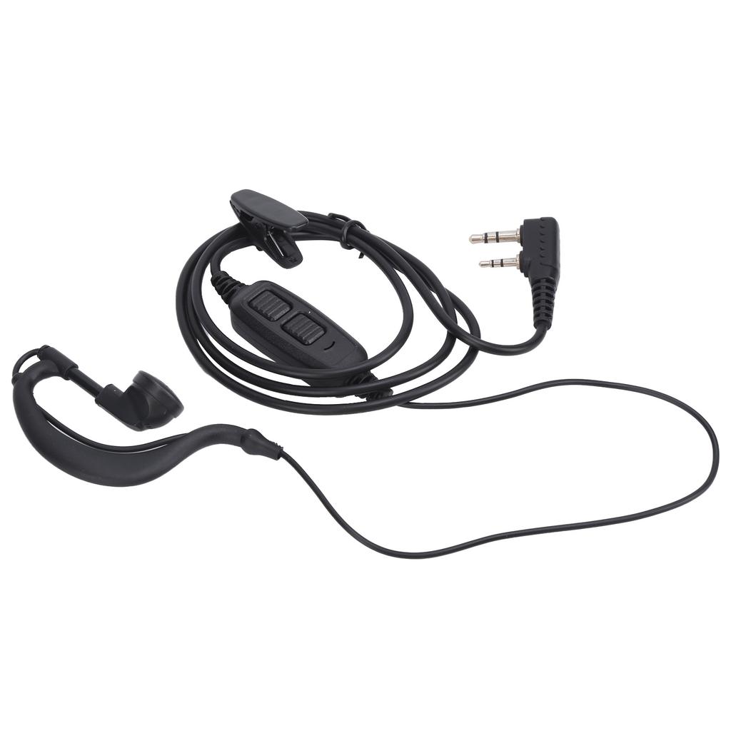 Walkie Talkie Earpiece Dual PTT Headset with Earplug Sleeve for BAOFENG UV‑82 UV‑82L UV‑89 UV8D