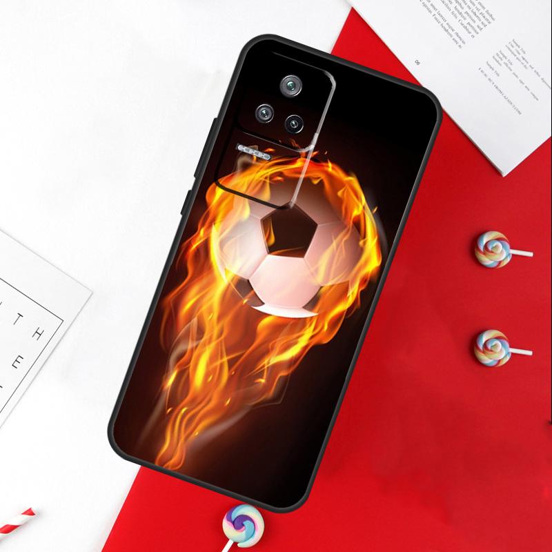 

Чехол Огненный Футбольный Мяч Для Xiaomi 13T 11T 12T 14T Pro 13 14 15 Ultra POCO X7 Pro X3 X5 X6 F5 F6 M6 Pro POCO X3 Pro
