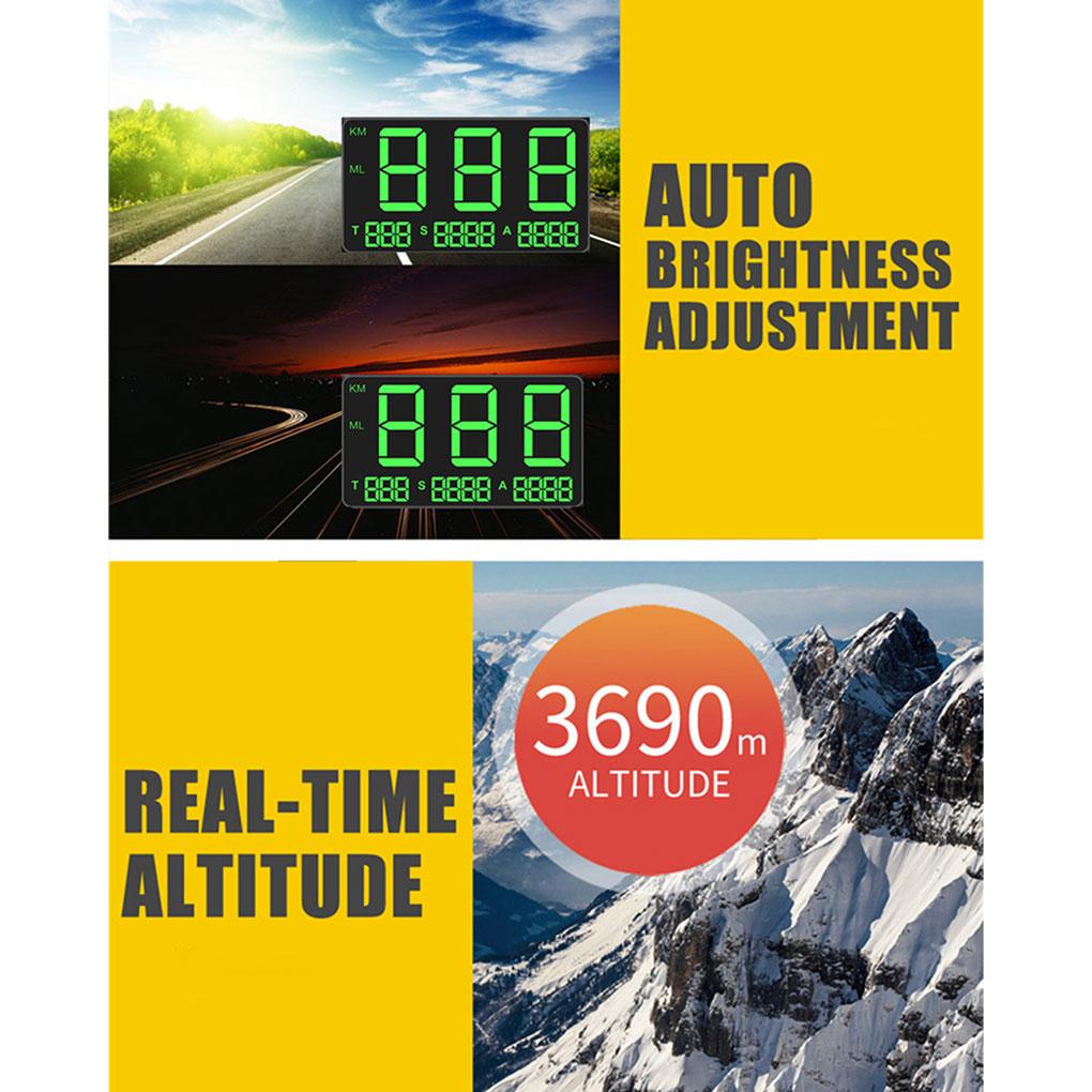 Multifunktionale Head-Up-Display-Geschwindigkeitsmesser mit globalem Positionierungssystem Universal Einfach und Bequem