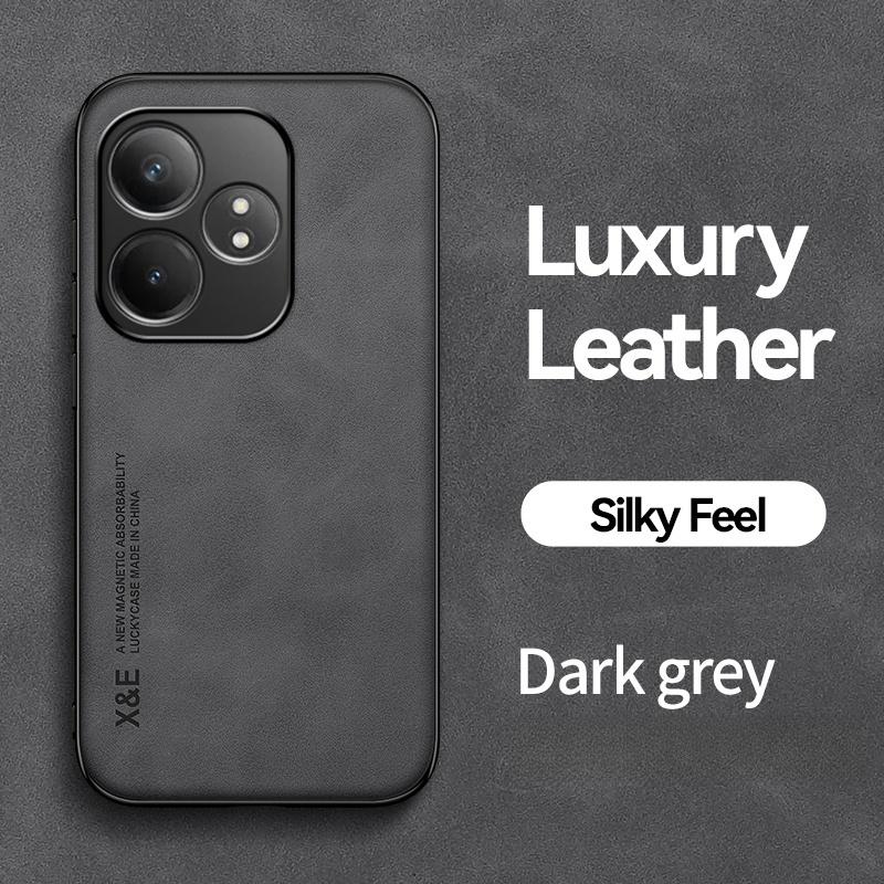 Funda For Realme GT Neo6 SE Car Magnetic Holder Leather Phone Case For Realme GT Neo 6 6SE 6T GT6 T Shockproof Frame Back Cover
