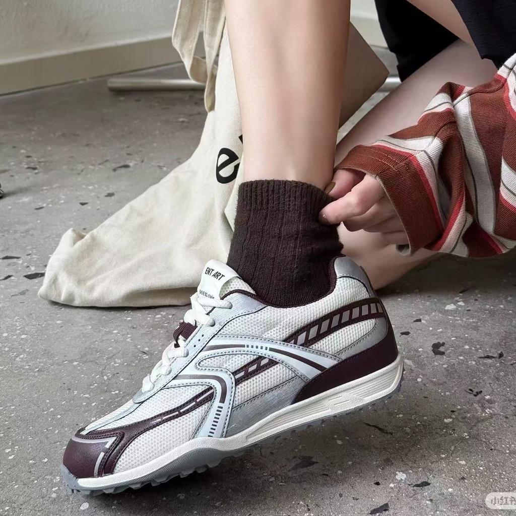 2025 autumn new invisible inner height increase 5CM thick-soled lace-up women's board shoes versatile casual sports shoes German training shoes