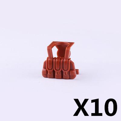 MOC Military Figures Accessories Building Blocks Helmet Night Vision Vest Knee Pads Tactical Belt Protective Mask Toys Kids J068