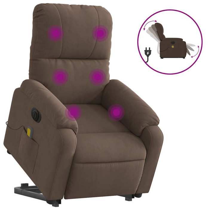 VidaXL Fauteuil inclinable de massage électrique marron 3204949