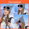 Womens Knitted Hat With Earmuffs And Goggles For Cold Weather Outdoor Activities