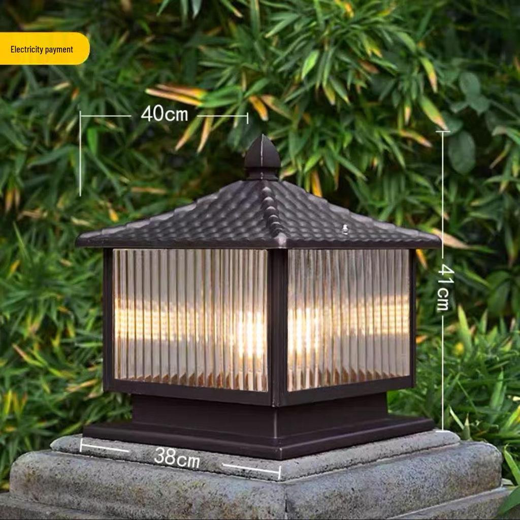 Solar Waterproof Outdoor Garden Post Light for Villa Entrances, Yards, and Fence Walls