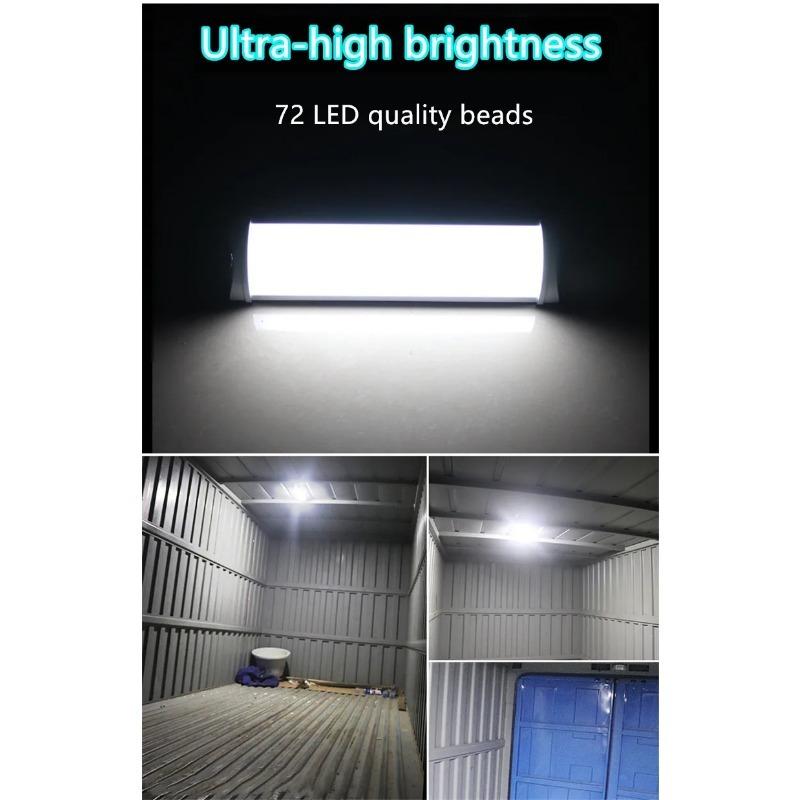 72 LED Interior Light Bar 12V-80V for Car/Van/RV/Truck - Bright White with Switch